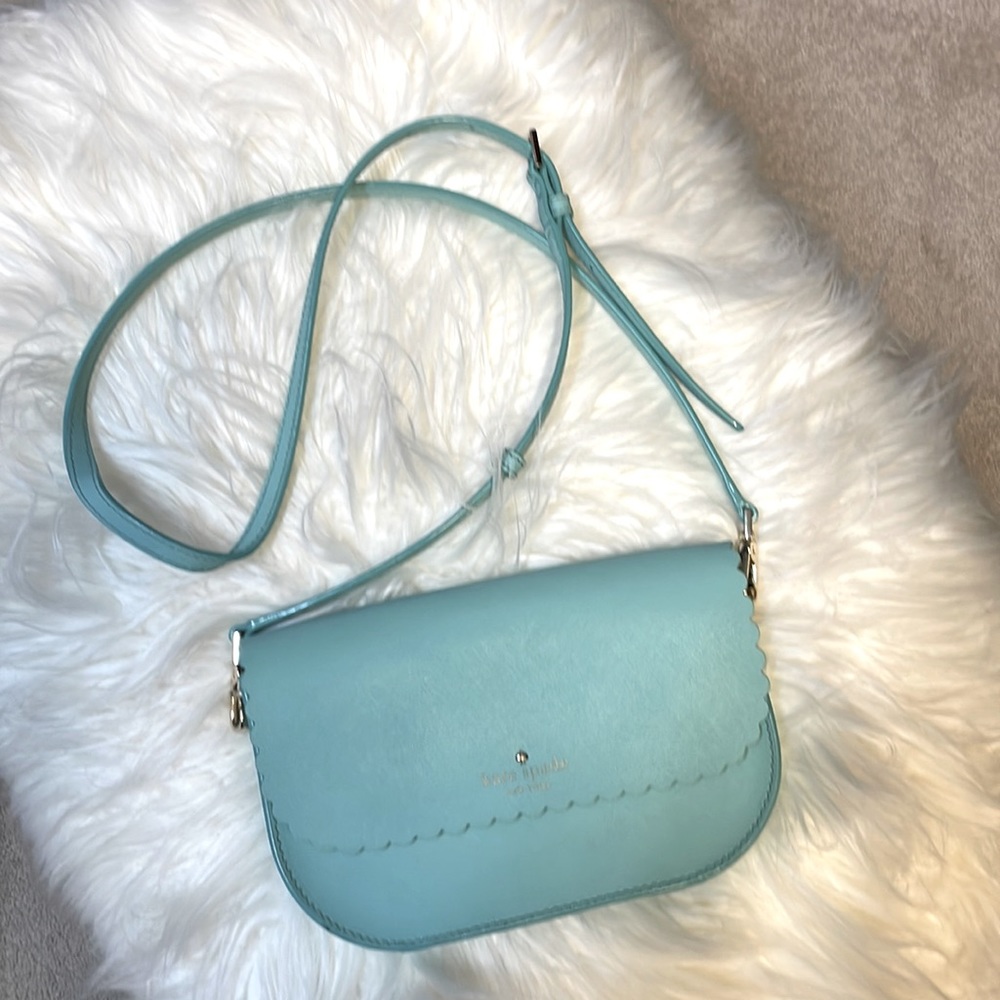 Kate Spade Purse . Crossbody. Material Leather. Color Sea Foam Blue.